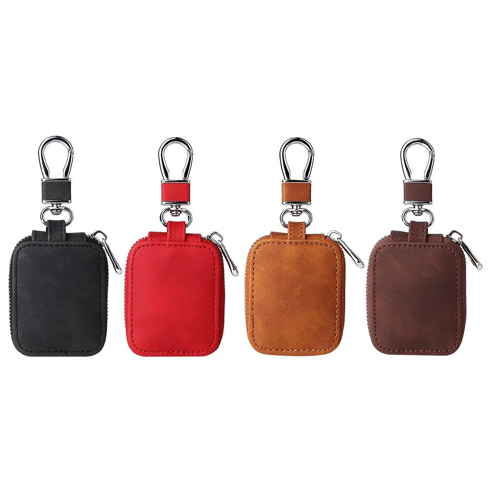 Fashion Imitation Leather Earphone Case Shockproof Earphone With Hook Cover Protective Case