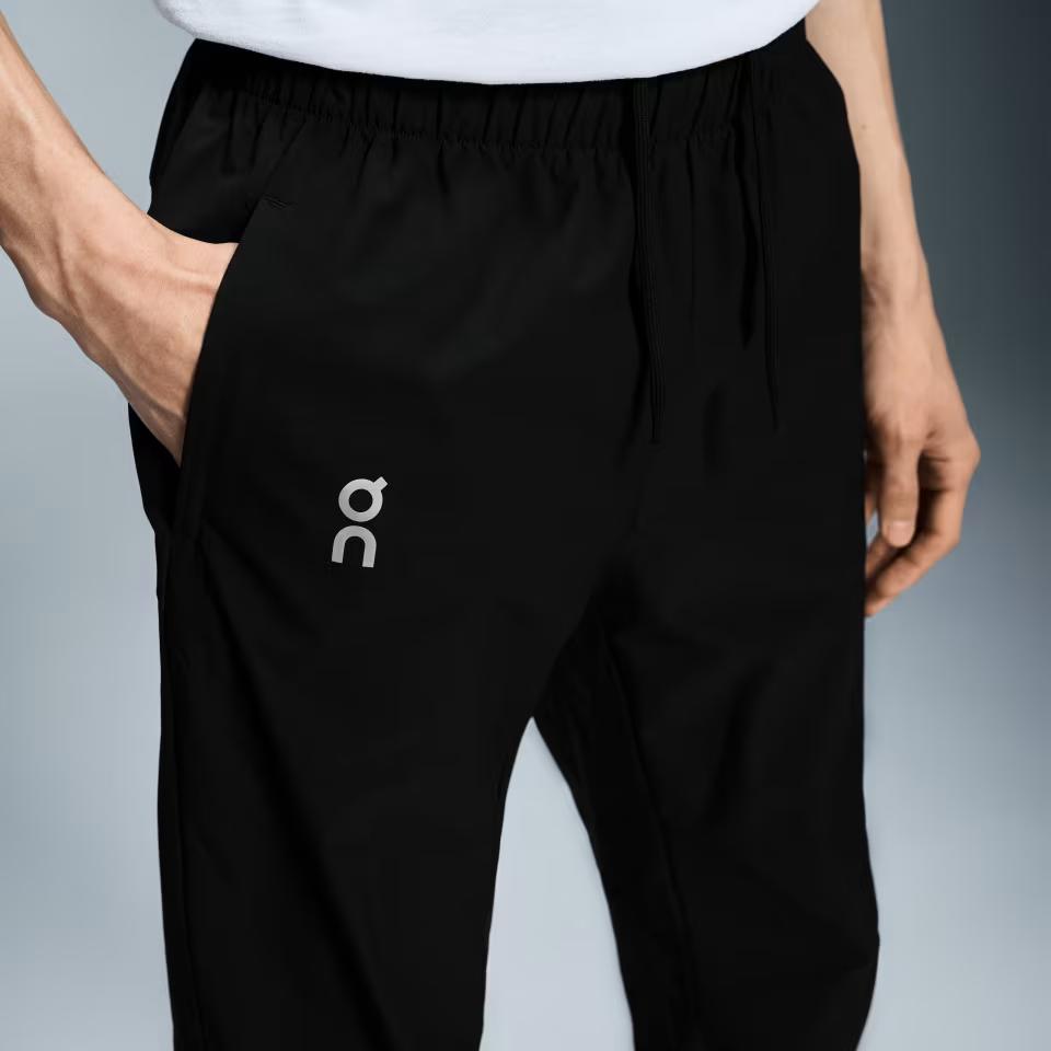 On Core Pants Solid Color Elastic Waist Running Sports Lg Pants Men Pants Black 1MF10110553