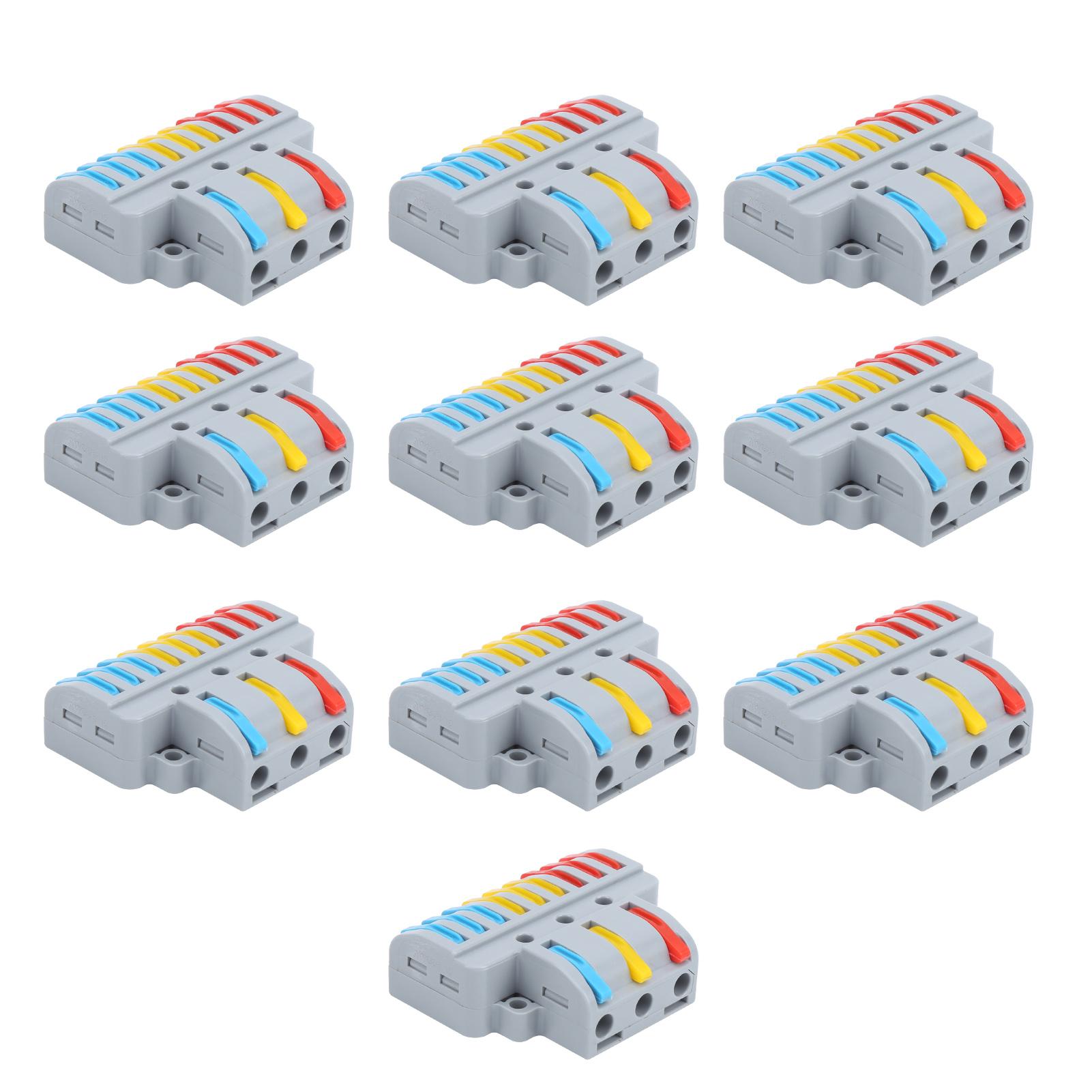 

10 шт. Клемна колодка для дроту 3в9зовні Швидке Підключення Електричні З єднувачі LT933