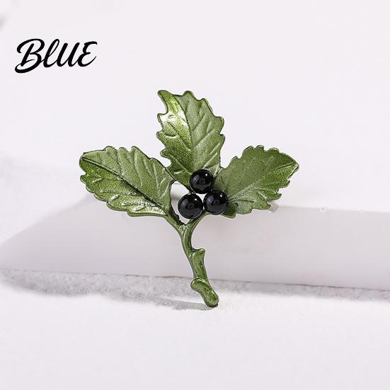 Sweater Brooch Pin Versatile Botanical Leaf Design with Glossy Fade-Resistant