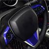 XITER 3PCS ABS Sport Style Blue Steering Wheel Cover Molding Cover Trims Interior Decaration Sticker Accessories for Toyota Camry 2018 2019 2020 2021