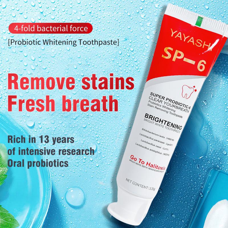 YAYASHI Probiotic Toothpaste for Fresh Breath, Teeth Whitening & Protection