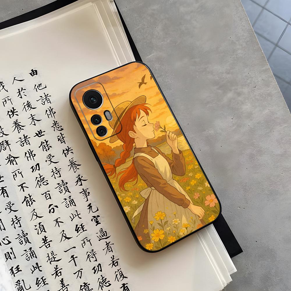 Cartoon Anne auf Green Gables Handyhülle Fundas Für Xiaomi 15 14 12 Lite Pro 13 11t POCO X5 M6 M5 X6 X3 F5 F6 Pro Hülle