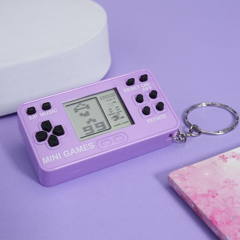 Mini Tetris Classic Handheld Game Console Keychain Toy