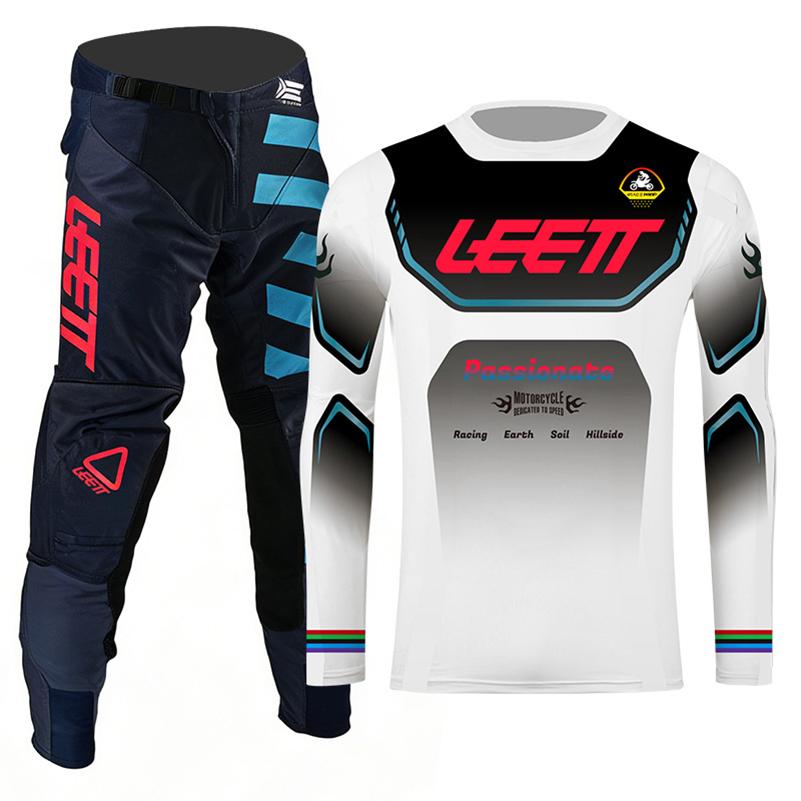 2026 New Leett Motocross Gear Set Enduro Cross Jersey Pant Kits Racer Gear Set Off-road Mens Kits Women's Mountain Downhill Motorcycle MX