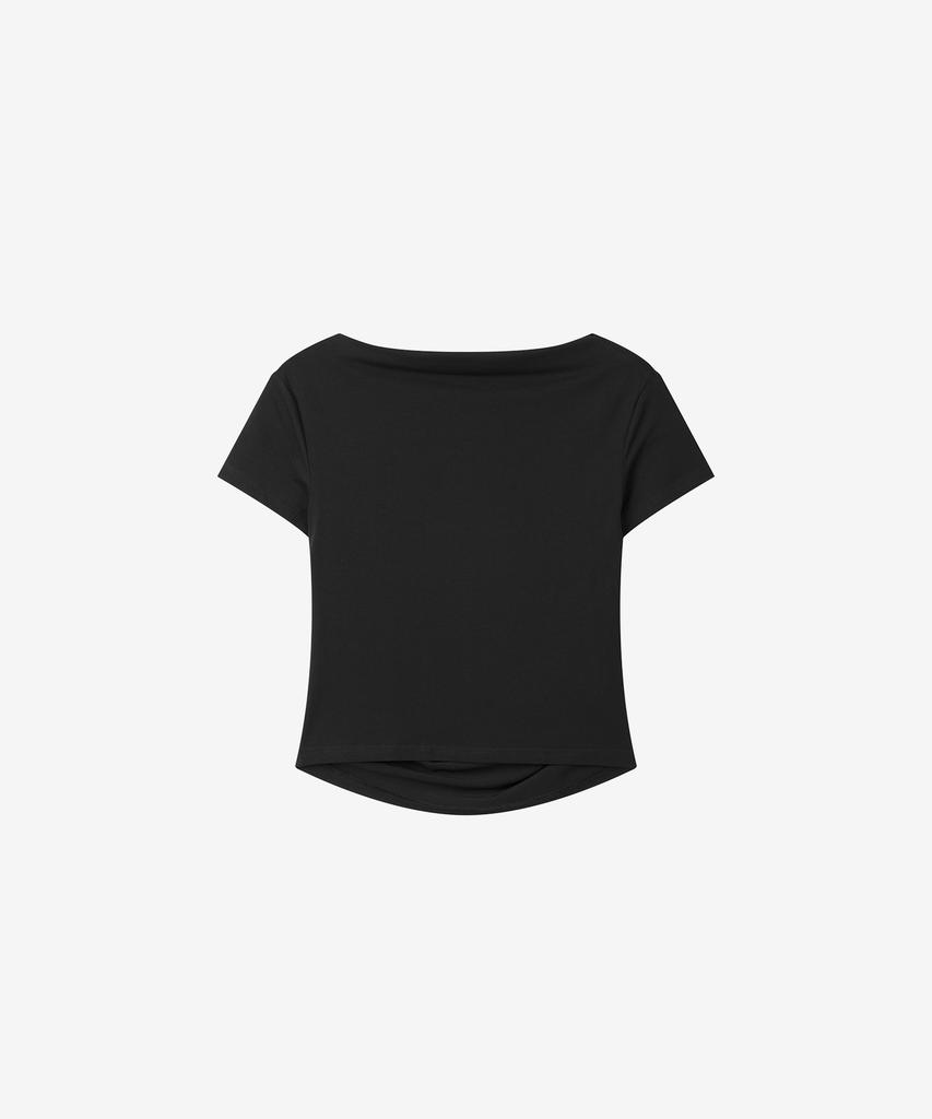 BASIKA Drape Short Sleeve T-Shirt (Black)