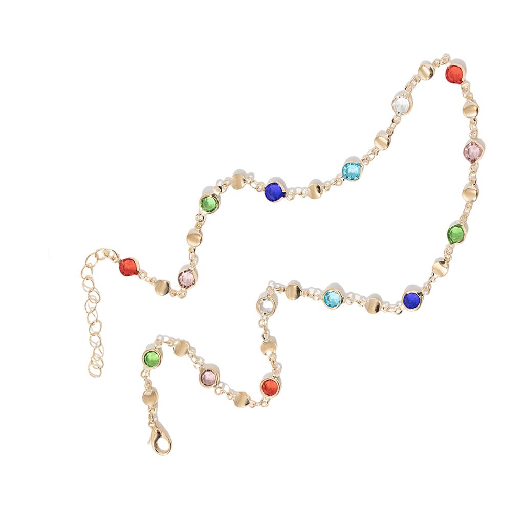 Modische Lange Bunte Glaskette Verstellbare Körperkette Stilvoller Körperschmuck Geeignet für Frauen und Mädchen Geschenk