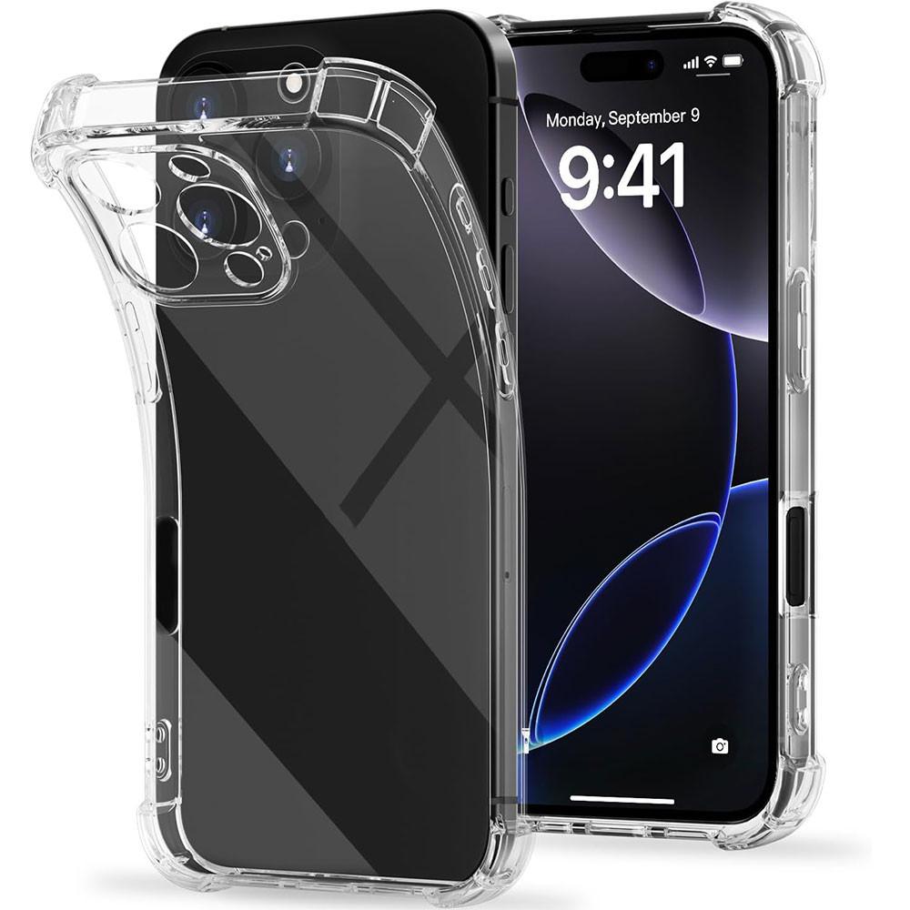 Clear Case For iPhone 16e Case With Reinforced 4 Corners Transparent Drop Protection Soft TPU Shockproof Phone Case for iPhone 17 15 14 13 12 Pro Max