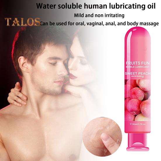 80ML Sex Lubricant Water Based Non-greasy Natural Plant Extract Pleasure Enhancer Non-staining Strawberry Blueberry Flavored Couples Lubricant Adult