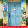 2D Flat, 2D Flat - 2D Flat, 2D Flat - 2D Flat Banner, 2pcs Summer Party Couplet Banner, Polyester Material, 29.97cm X 179.83cm, Hawaiian Theme Party, 