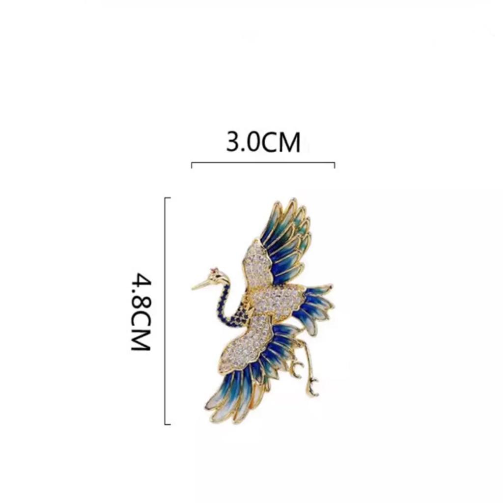 Pc Fashion Exquisite Crane Brooch Pin Creative Personalized Jewelry Accessories Party Birthday Gifts Suitable for Men and Women
