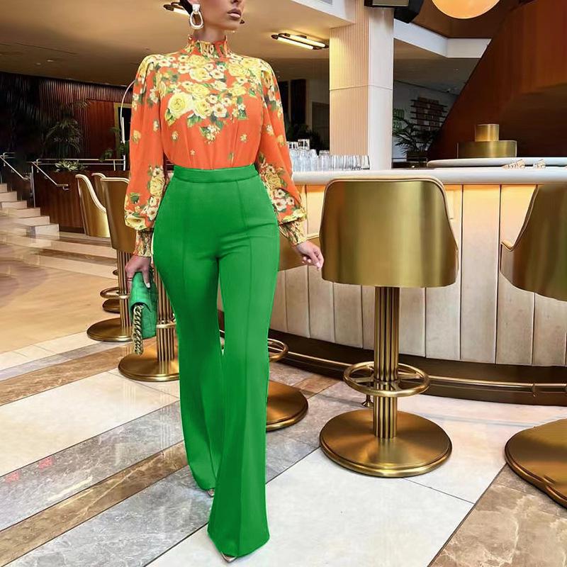 2024 Trendy Casual Flared Trousers: Versatile, Fashionable Wide-Leg Pants for a Chic Commute