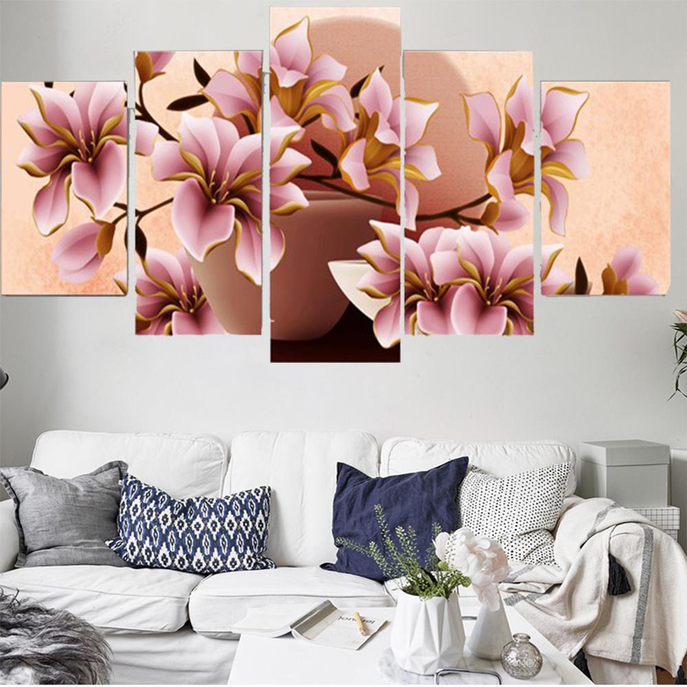 

Wallpaper Painting, Red Flower Knife, Wall Art Pictures, Kitchen, Restaurant Decoration, Living Room, 5 Pcs 20X35 20X45 20X55CM