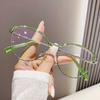 Women Anti Blue Light Glasses Anti Radiation Flat Mirror Fashion Ultra Light Eye Frame Can Be Equipped with Myopia Lense