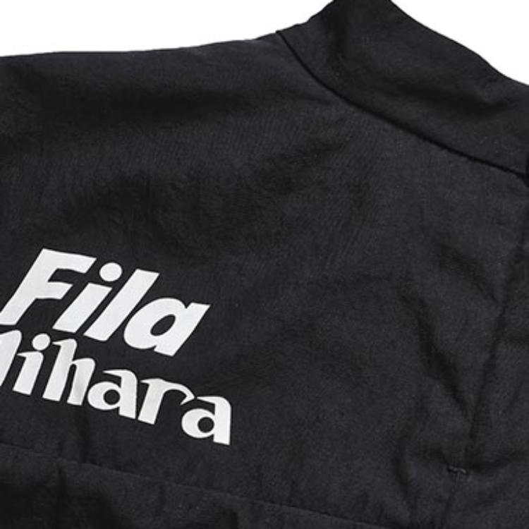 Fila X MIHARA YASUHIRO Solid Color Letter Logo Print Pullover Stand Collar Sleeveless Dress Women Dresses Black F11W233304F-BK