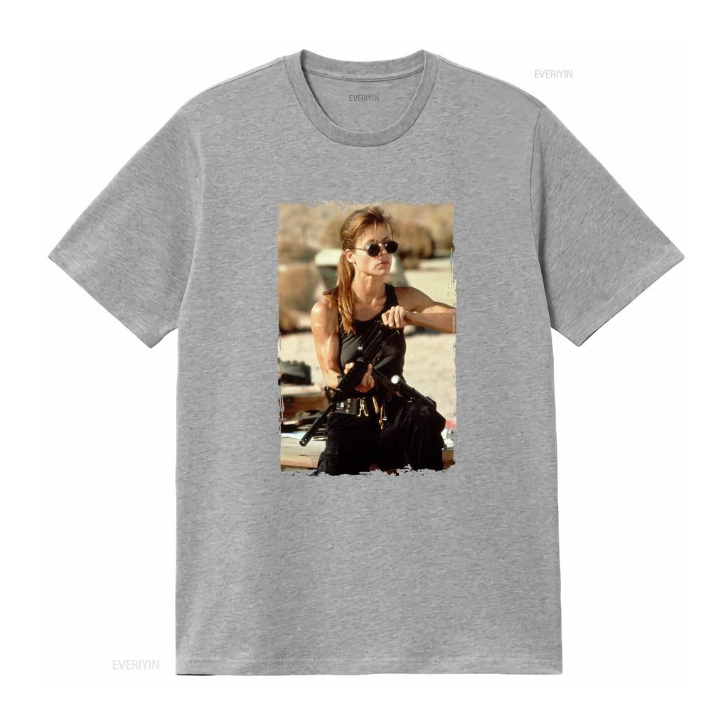 Sarah Connor Terminator 2 T Shirt Action Movie Inspired Retro Style Perfect for Fans vintage Washed Comfortable