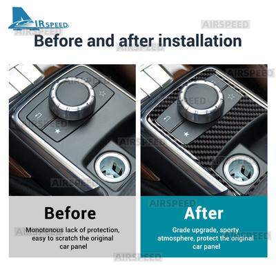 Real Soft Carbon Fiber Trim Sticker For Mercedes Benz G Class W463 2013 2014 2015 2016 2017 2018 Gear Shift Mode Button Frame