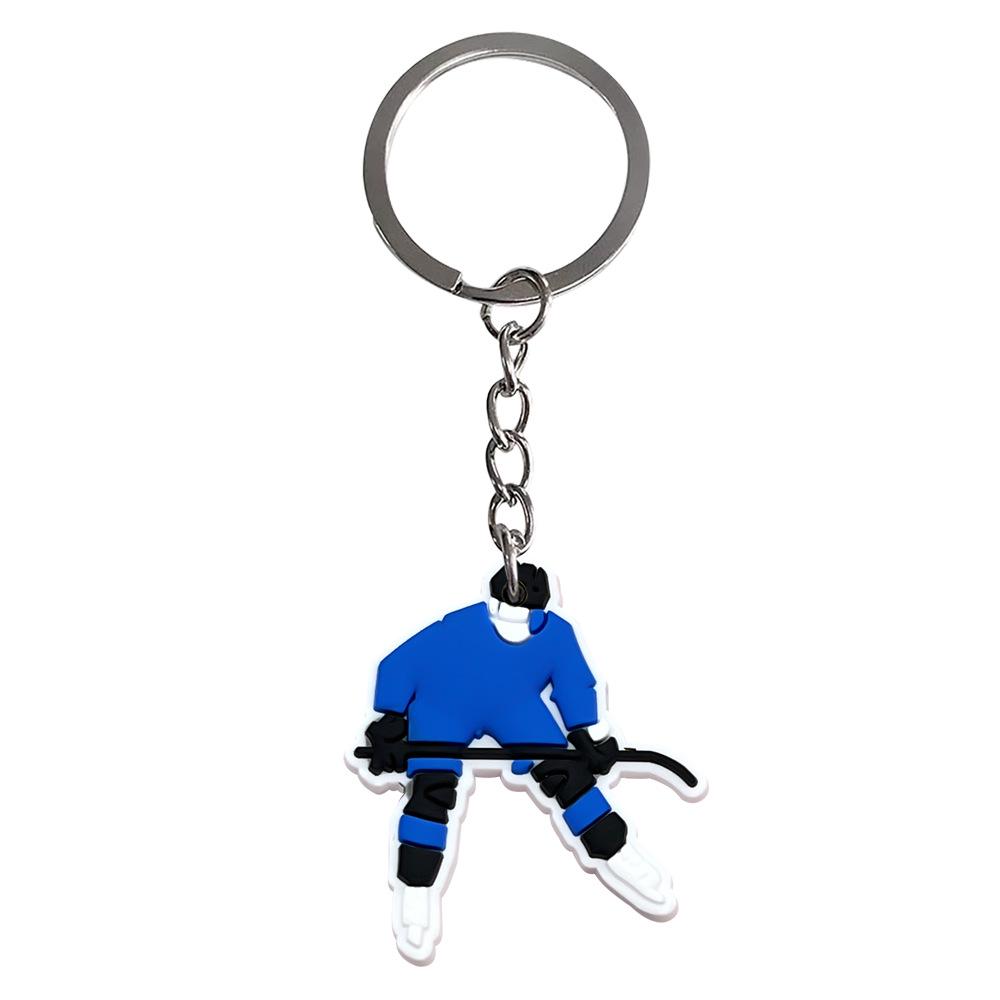 Hockey Backpack Charms: PVC Keychain Pendants, Soft Rubber DIY Ornaments, Small Gift Keychains
