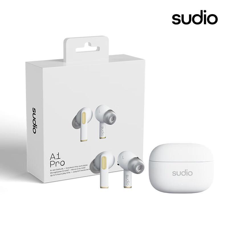 

SUDIO A1 Pro Semi-In-Ear Active Noise Cancelling Bluetooth Earbuds
