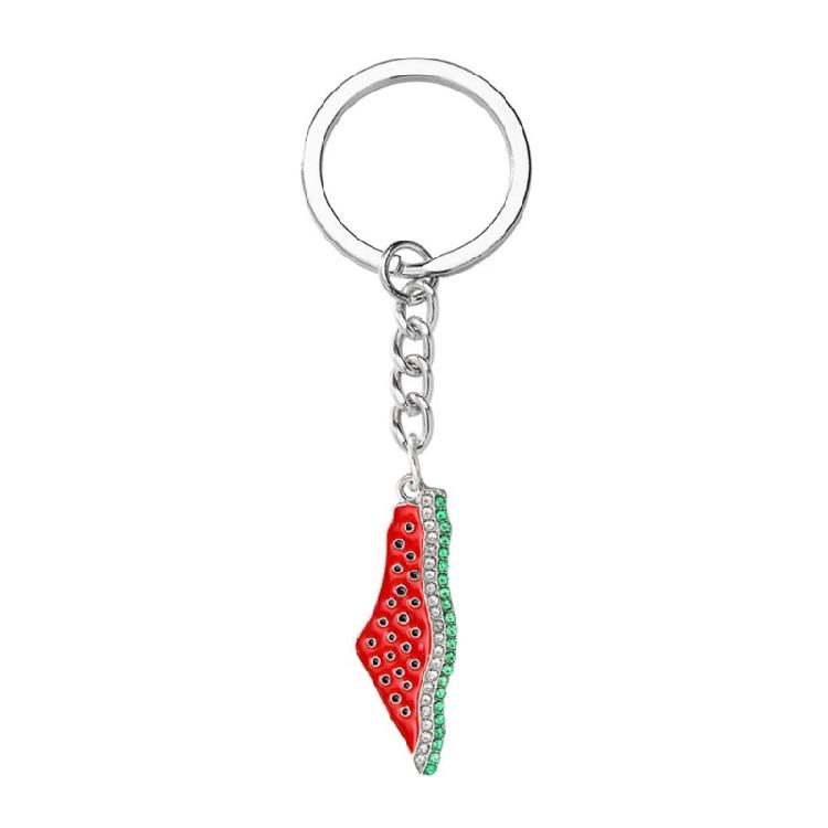 Fashoin Watermelon Shaped Keychain Bag Pendant Handbag Decoraion Alloy Keyring Accessory Key Holder For Everyday Use