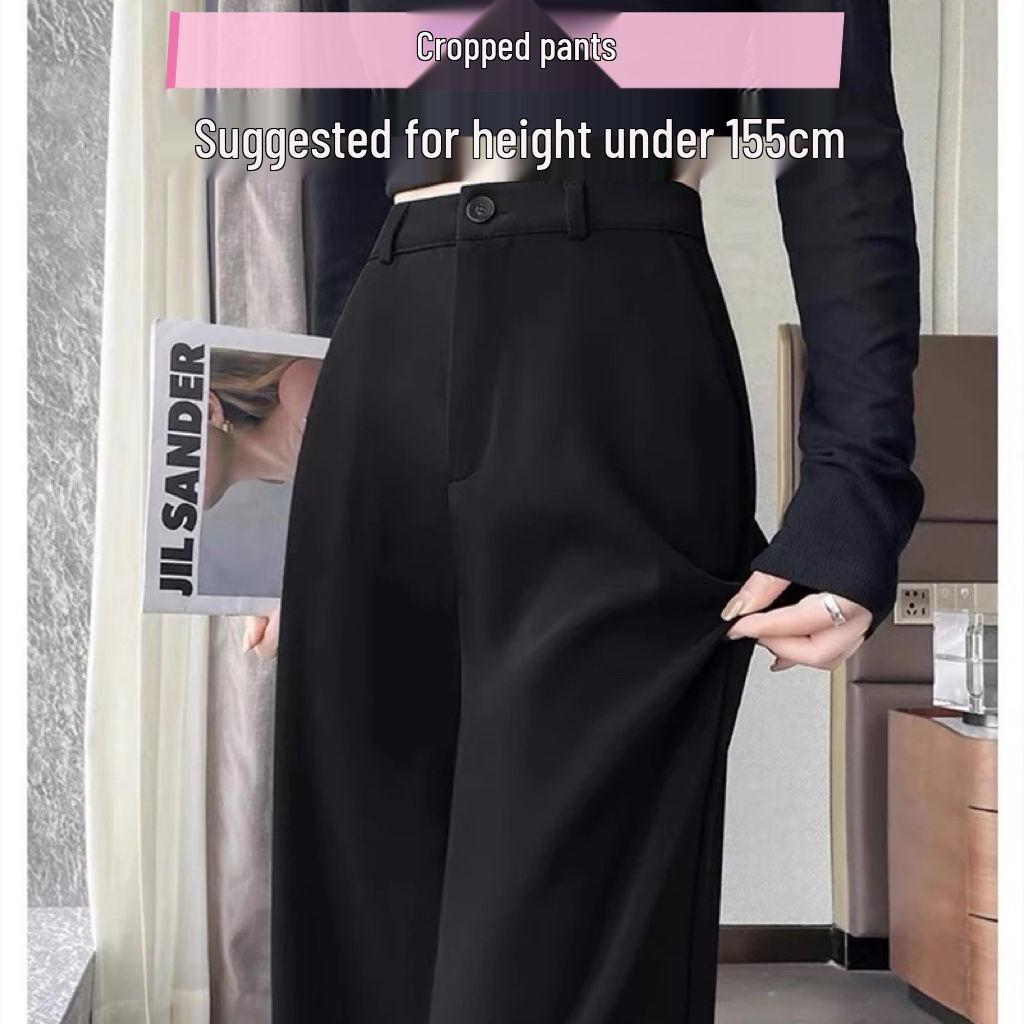 

Women s Autumn & Winter Black Fleece-Lined Suit Pants - Professional, Casual, Straight, Narrow & Wide Leg Styles. XS (60-70 lbs)