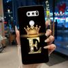Phone Case For LG V30/V30 Plus/V30S ThinQ/V35 ThinQ Soft Silicone Beautiful Trendy Crown Letter Pattern Black Case Casing