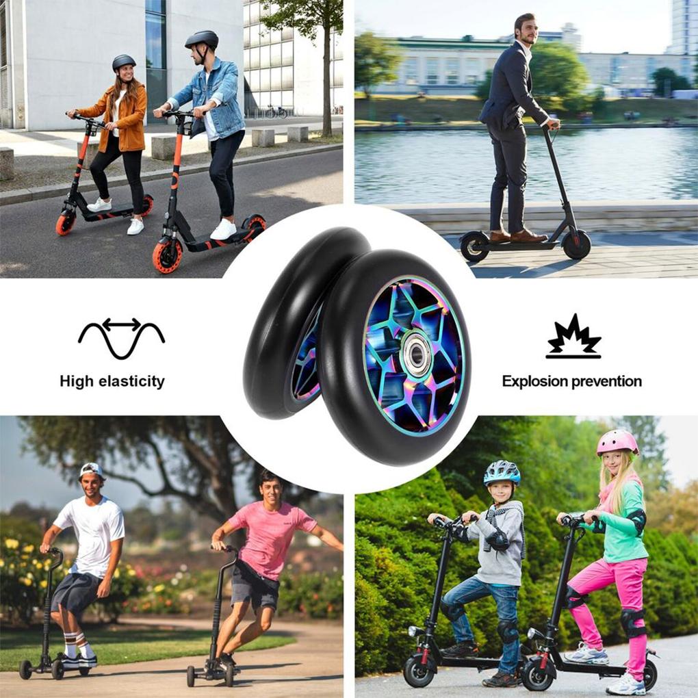 2pack/lot Scooter Wheels With Materials For Long Service Life And Stability Scooter Accessories