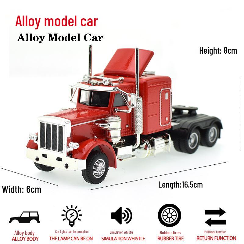 Alloy Semi-Truck Model Toy – American Box Container Truck