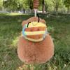 Süße Bienen-Capybara Plüschtiere Spielsets Kawaii Tiere Flauschiger Capybara Schlüsselanhänger Weicher gefüllter Bienen Rucksack Tentakel Hut Anhänger Geburtstagsgeschenk Geschenk