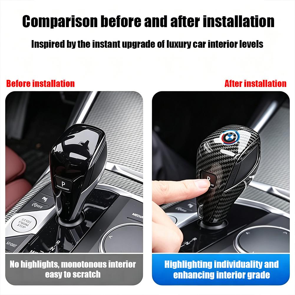 ABS Carbon Fiber Center Console Gear Shift Knob Trim Cover Accessories Stickers For BMW G80 G06 G07 G42 G14 G15 G16 F82 F20 F21 PCVHD1