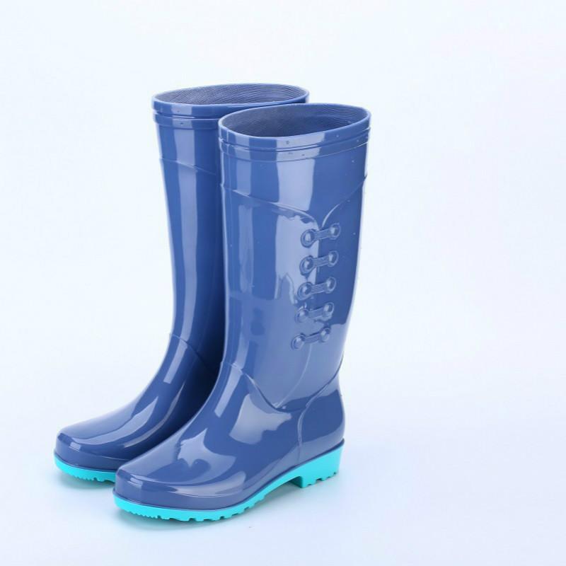 Fashion Miaoguan Women's Mid Calf Rain Boots Galoshes Rubber Water Booties Short Waterproof Garden Shoes Women Anti-slip Water Shoe 2024