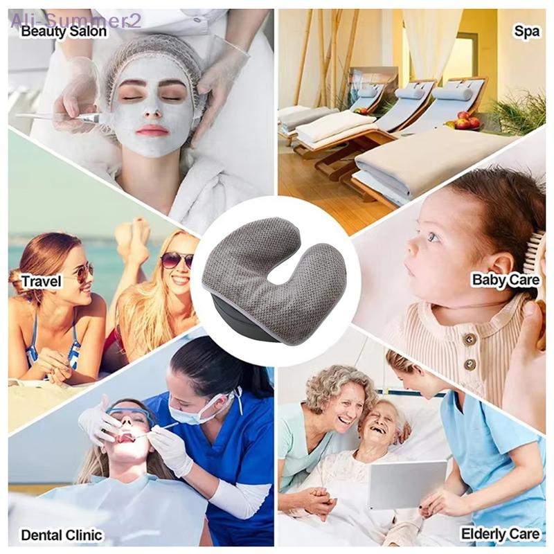 {MX} U-Shaped Facial Pillow Cover Soft Coral Fleece Head Pad Towels Thickened Headrest Cushion Beauty SPA Massage Supplies