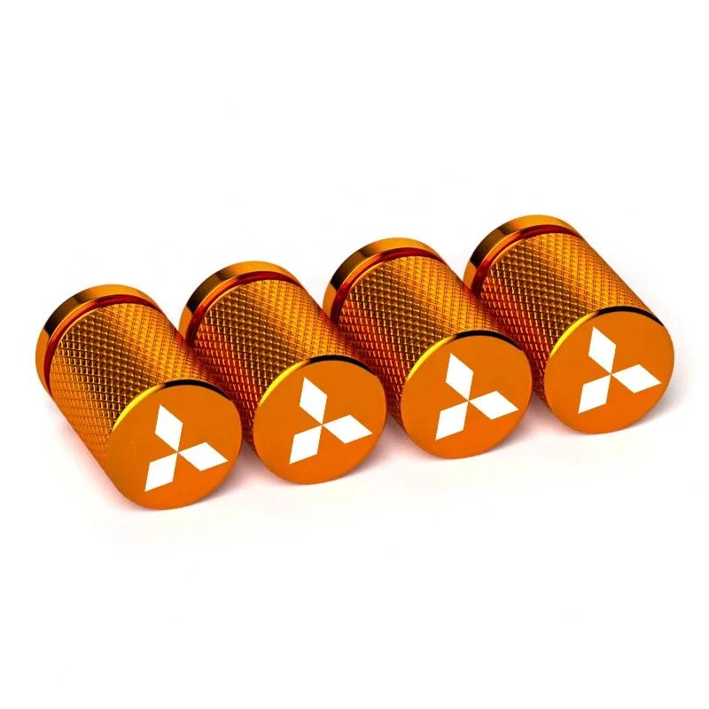 4PCS Laser Logo Alloy Car Wheel Stem Valve Caps For Mitsubishi Ralliart ASX Galant Mirage L200 Xpander Pajero Tire Decoration