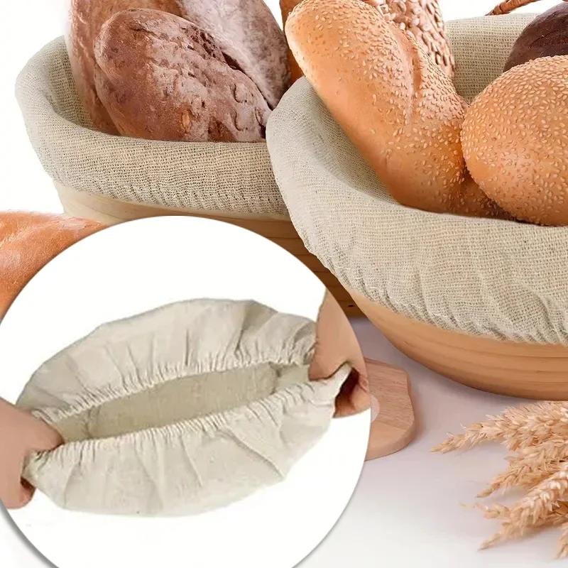 Rotundity Ellipse Vine Fermentation Basket Bread Basket Cloth Cover Cloth Cover Excluding Baskets Dry Storage Fermented Dough