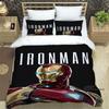 Set biancheria da letto con copripiumino e federa a tema cartone animato di Iron Man, adatto per le camere da letto di ragazzi e ragazze e come regalo per bambini.