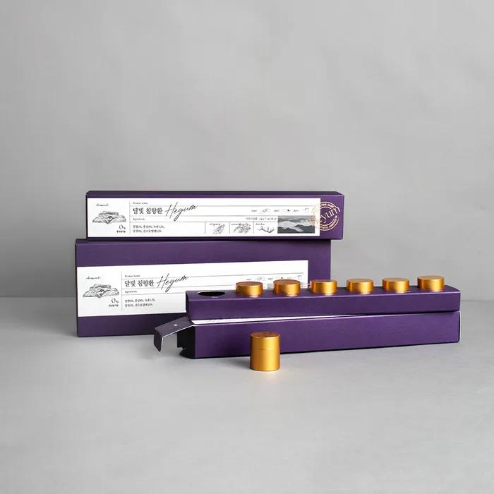 Moonlight Incense Ring Gold Leaf Red Ginseng Ring (7 Rings/14 Rings)