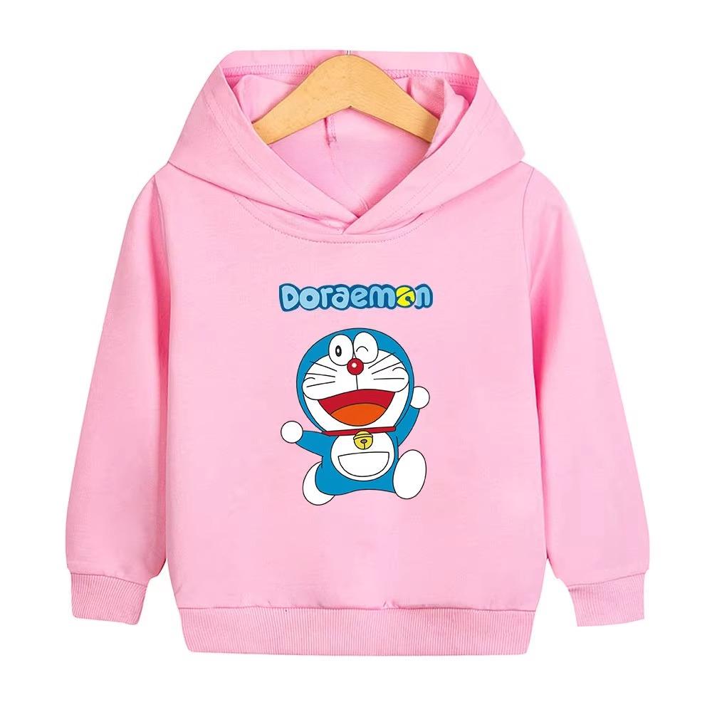 Doraemon Kinder-Hoodie Herbst und Winter Warm Jungen- und Mädchenkleidung Lässige Mode Kinder-Sweatshirt