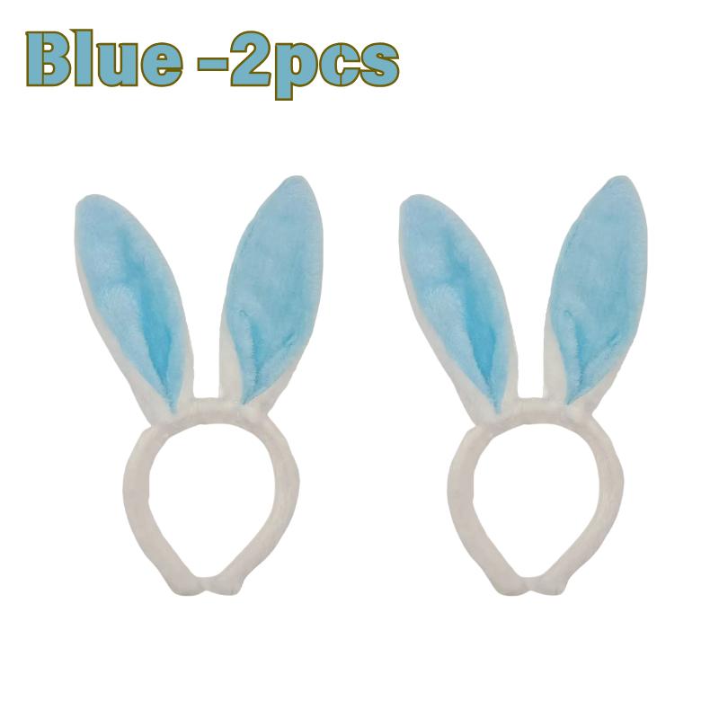 Plush Rabbit Ear Hair Hoop Bunny Ears Headband for Theme Party Stage Performance Easter Cosplay Costume Accessory Hoop Hair
