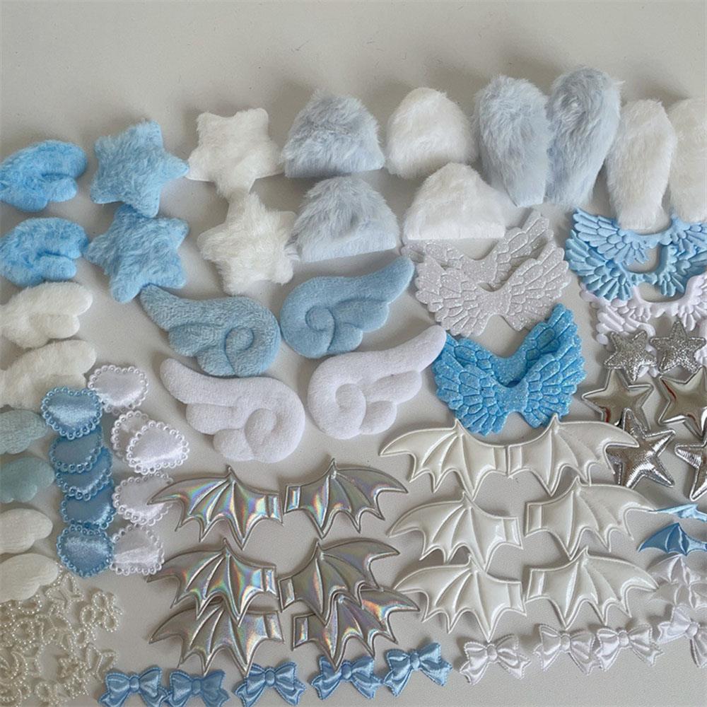 Cartoon Wing Bow Star Card Cover Decoration Sweet DIY Handmade Hairpins Accessories Gift Plush DIY Auxiliary Material Set