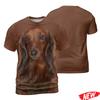 Cute 3D Printing Dog Tshirt For Men Chihuahua Pattern Short Sleeve