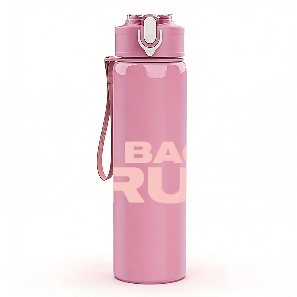 1PC We Back Bruh Letter Design 750ml Color Plastic Sports Water Bottle Leakproof Flip Straw Lid Suitable for Sports Office Home Use