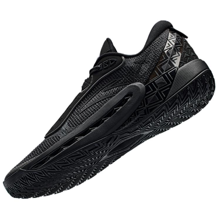 Anta Crazy Tide 6 Nitrogen Technology Slip Resistant Durable Mid Top Basketball Shoes Men Sneakers Black 112431106Q-5