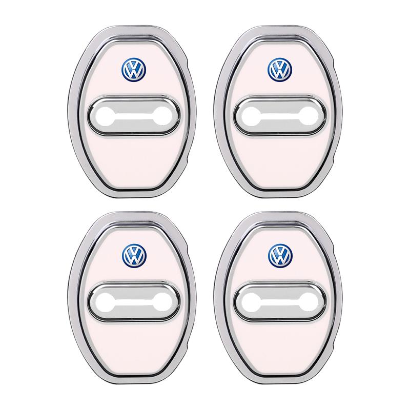 4Pcs Silicone Car Door Lock Buckle Protector Cover Valve Cap For VW Golf Amarok T5 Phaeton Teramont ID3 Tiguan T-Cross Passat MUK5