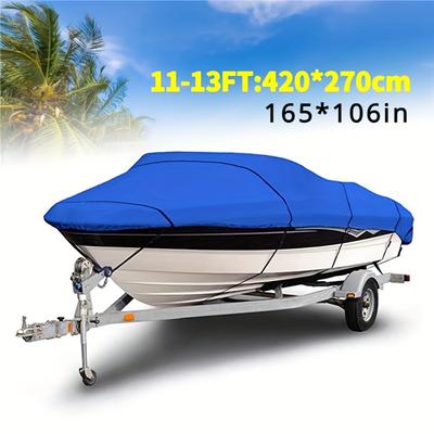 Universal Heavy Duty Fishing Ski Boat Cover for 11-22' V-Hull Waterproof Sun Protection UV Protection Boat Cover
