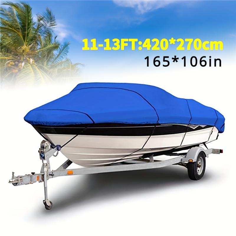Universal Heavy Duty Fishing Ski Boat Cover for 11-22 V-Hull Waterproof Sun Protection UV Protection Boat Cover 11-13Ft