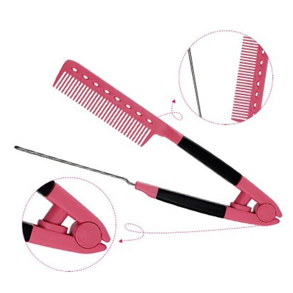 Folding Hair Straightener Comb Flat Comb Hair Brush Combs Barber Accessories V Type Comb  Salon