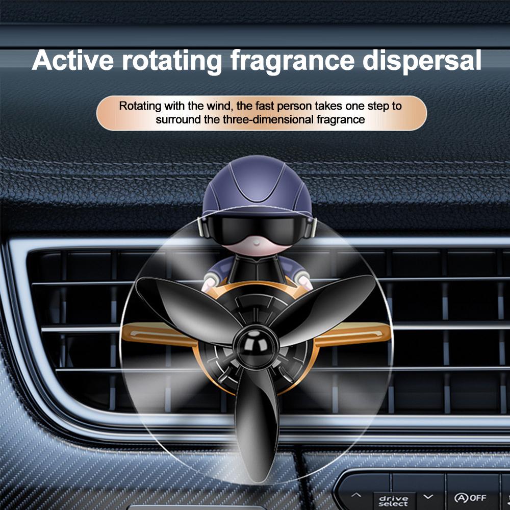 1PC Profumatore per Auto Clip Profumo Stile Astronauti Aromaterapia per Auto Ventola LED Diffusore di Aroma Fragranza Deodorante Bocchetta Aria Auto Decorazione Automobilistica