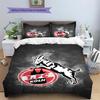 1. FC Köln Pattern Bedding Set Quilt Cover Pillowcase Home Decor Gift (1 * Duvet Cover + 2 * Pillowcase, Without Core)