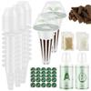 166Pcs Hydroponic Garden Accessories Pod Set Reusable Plant Pod Kit Clear Hydroponic Grow System Seed Pod Kit Garden System Home