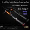 Dual Air Chamber Mountain Bike Fork - 26/27.5/29 Inch, Adjustable Damping, Magnesium Alloy